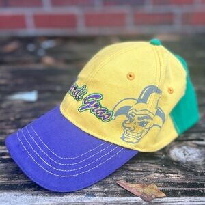Pel Athletic Mardi Gras Baseball Hat Cap Purple Yellow Green One Size Fits All